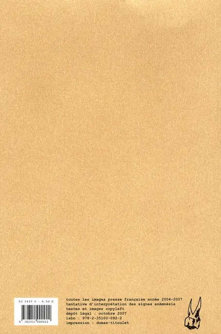 Verso de l'album La Guerre civile mondiale
