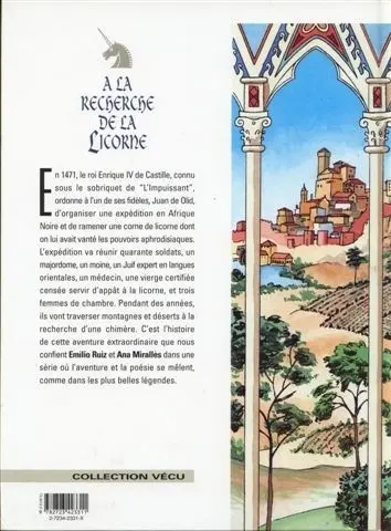 Verso de l'album À la recherche de la Licorne Tome 1 La blessure et le baume