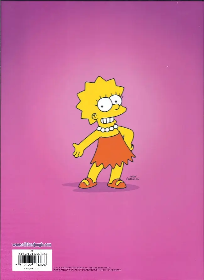 Verso de l'album Le Magnifique monde de Lisa Simpson Tome 1 Quel Talent !