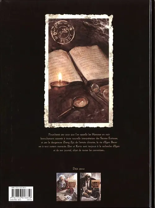 Verso de l'album Le manuscrit interdit Volume 2