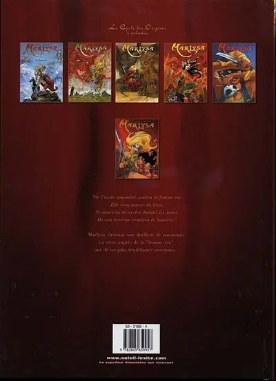 Verso de l'album Marlysa Tome 6 La Femme-Vie