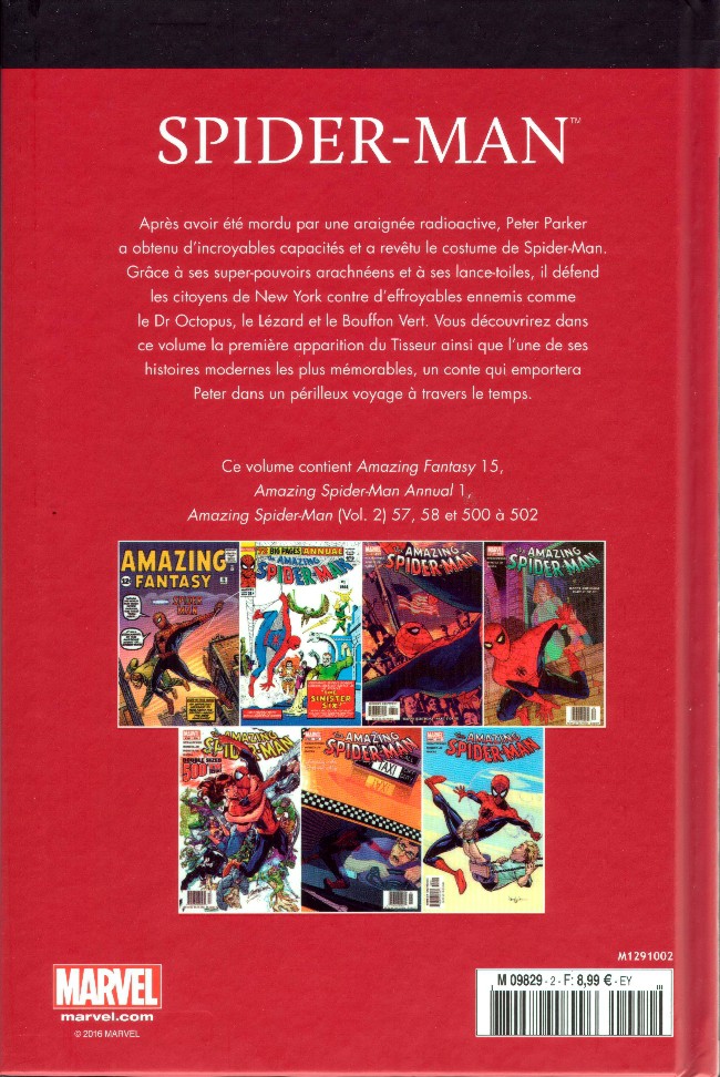 Verso de l'album Le meilleur des Super-Héros Marvel Tome 2 Spider-Man