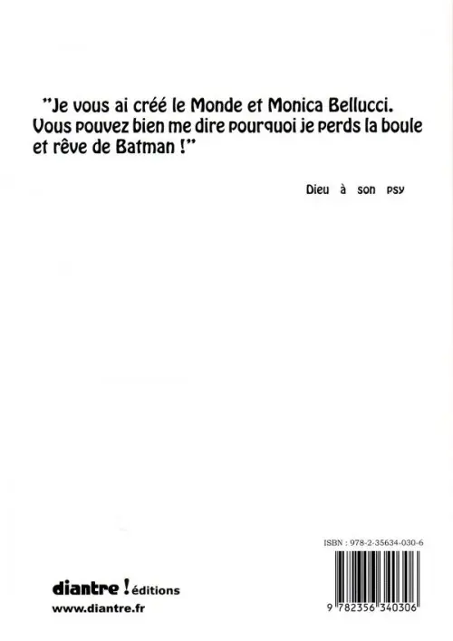 Verso de l'album La Nostalgie de Dieu Livre 2 Le complexe de Dieu