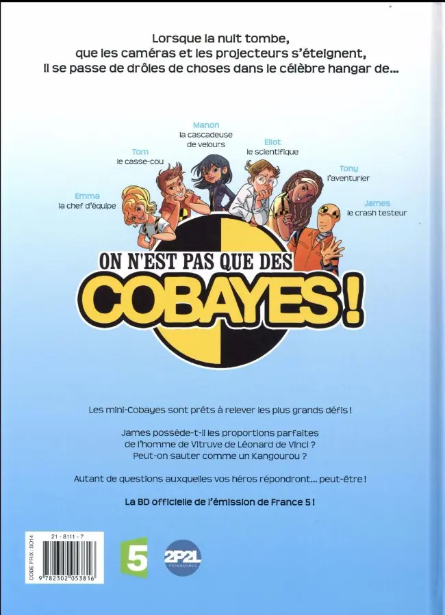 Verso de l'album On n'est pas que des cobayes ! Tome 2 Défis explosifs