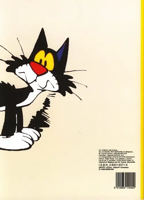 Verso de l'album Pantoufle