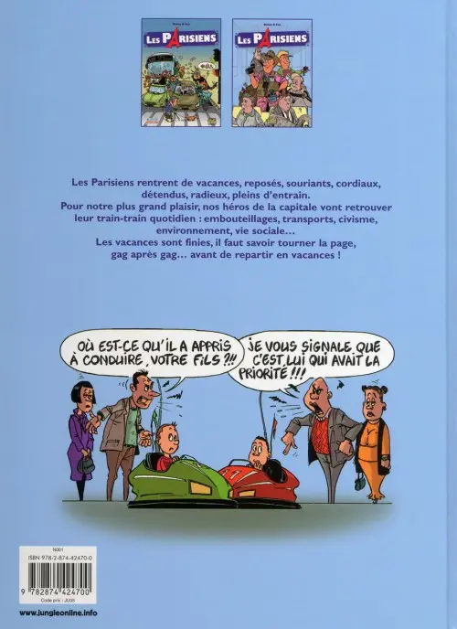 Verso de l'album Les Parisiens Tome 2