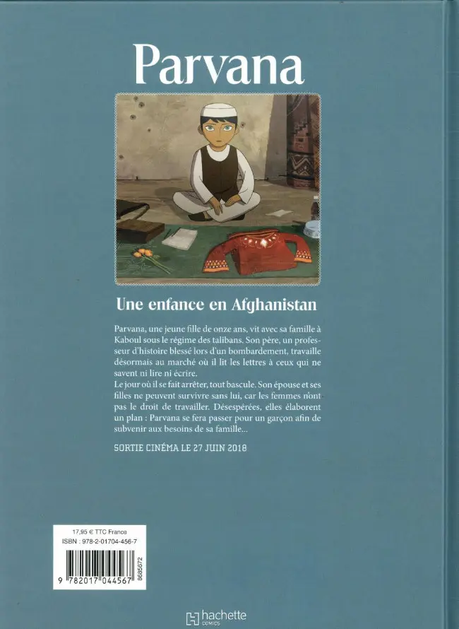 Verso de l'album Parvana Une enfance en Afghanistan