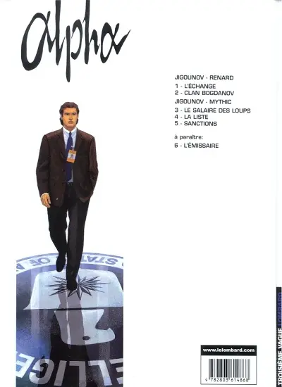 Verso de l'album Alpha Tome 5 Sanctions