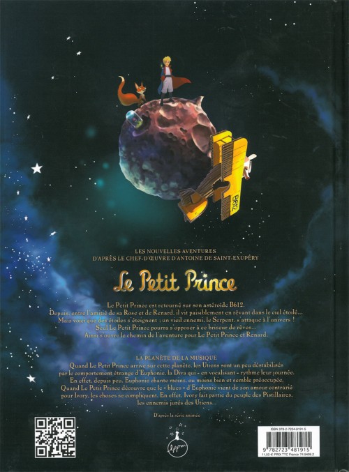 Verso de l'album Le Petit Prince - Les Nouvelles Aventures Tome 3 La Planète de la musique