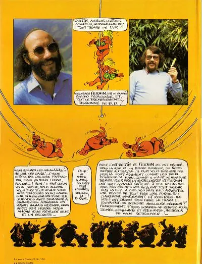Verso de l'album L'aventure d'une B.D.