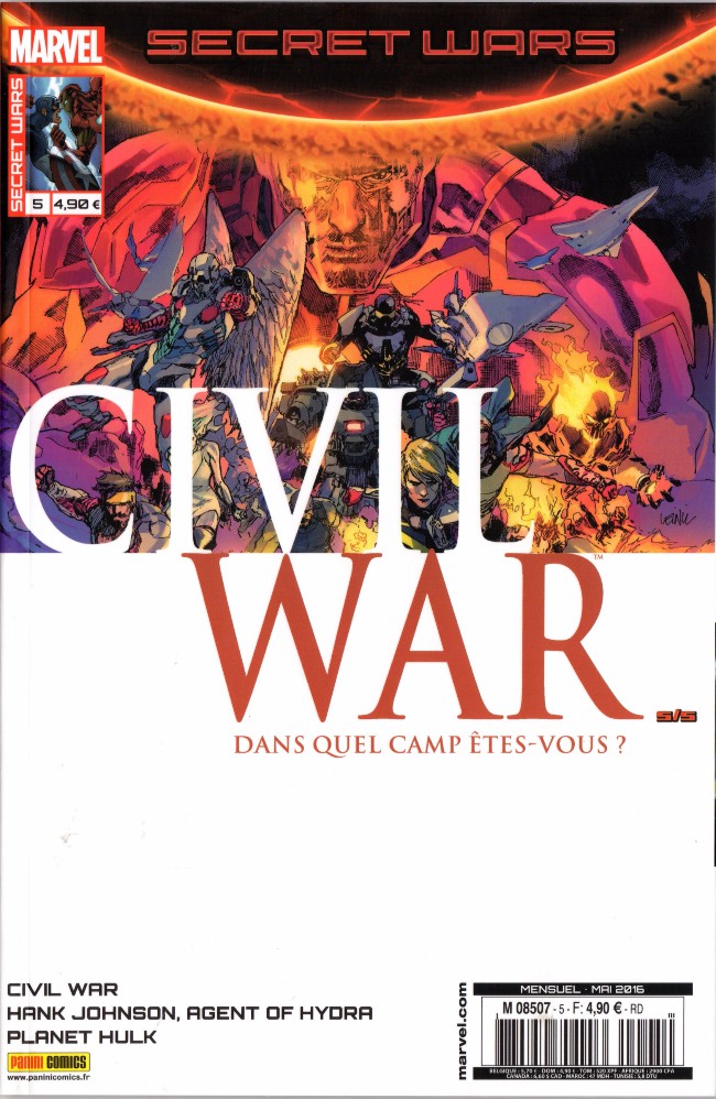 Couverture de l'album Secret Wars : Civil War Tome 5 Résolution