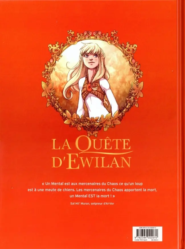Verso de l'album La Quête d'Ewilan Tome 2 Akiro