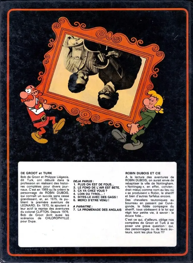 Verso de l'album Robin Dubois Tome 6 Merci d'être venu !