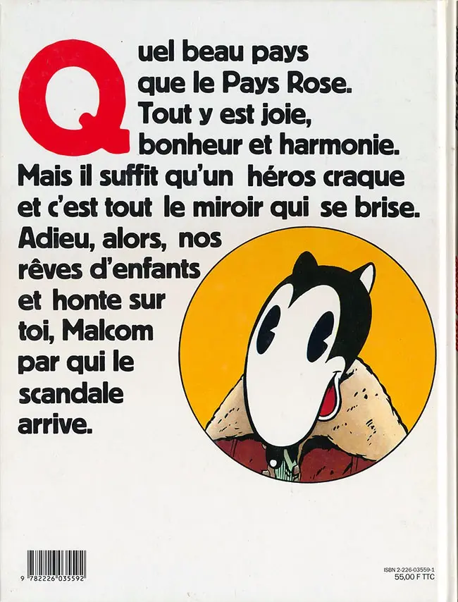 Verso de l'album Rose profond