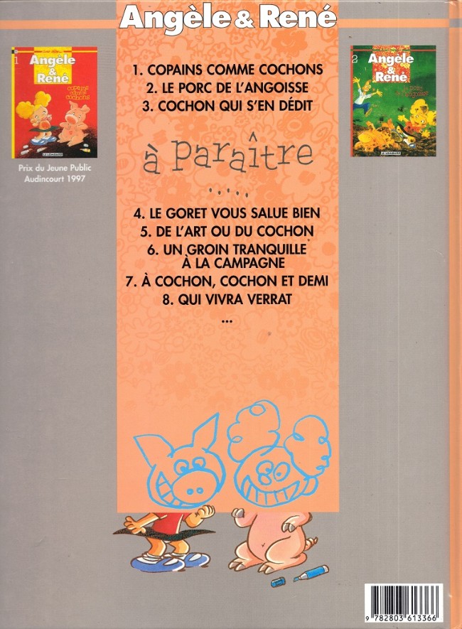Verso de l'album Angèle & René Tome 3 Cochon qui s'en dédit