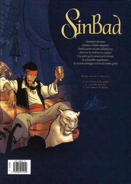 Verso de l'album SinBad Tome 3 Les Ombres du Harem