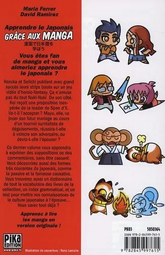 Verso de l'album Apprendre le japonais grâce aux manga Tome 4 Apprendre le japonais grâce aux manga 4