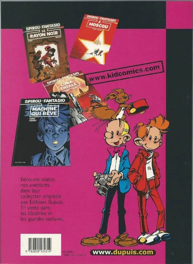 Verso de l'album Spirou et Fantasio Qui arrêtera Cyanure ?
