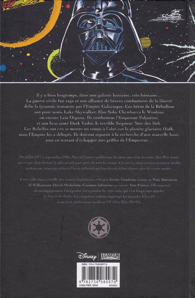 Verso de l'album Star Wars - Classic Tome 5