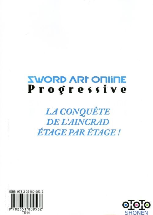 Verso de l'album Sword Art Online - Progressive 003