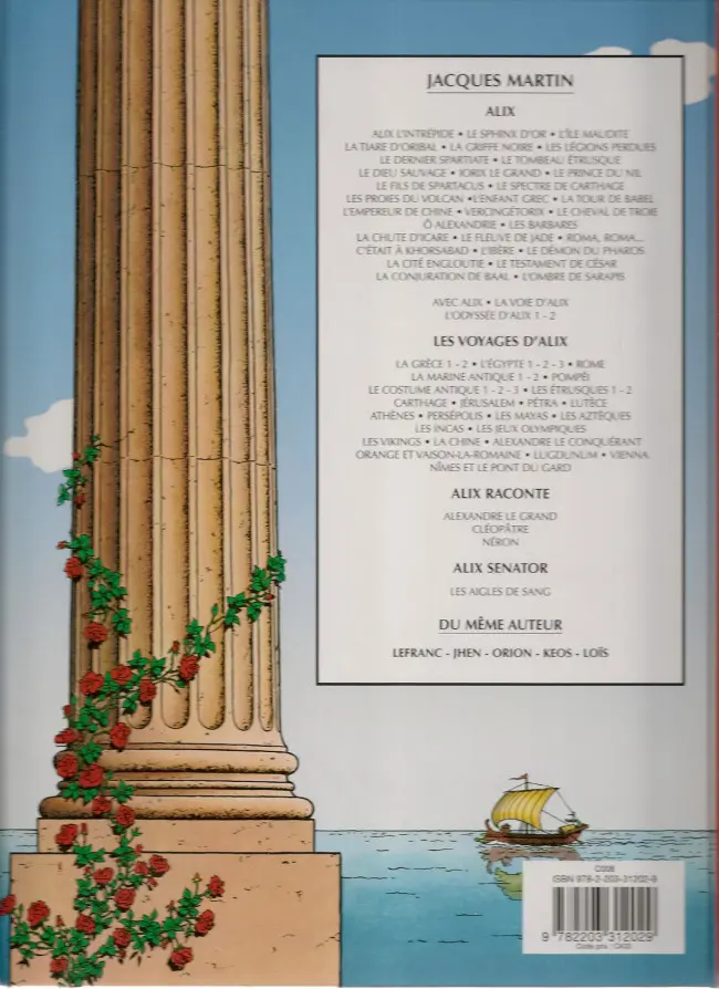 Verso de l'album Alix Tome 5 La griffe noire