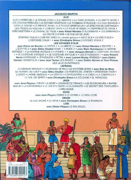 Verso de l'album Les Voyages d'Alix Tome 9 L'Égypte (2)