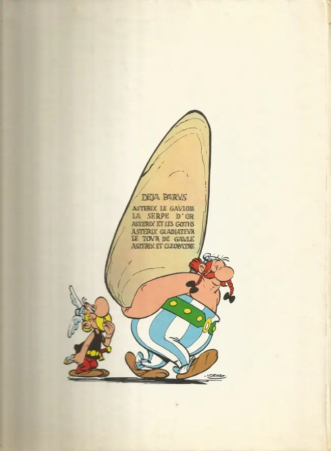 Verso de l'album Astérix Tome 6 Astérix et Cléopâtre