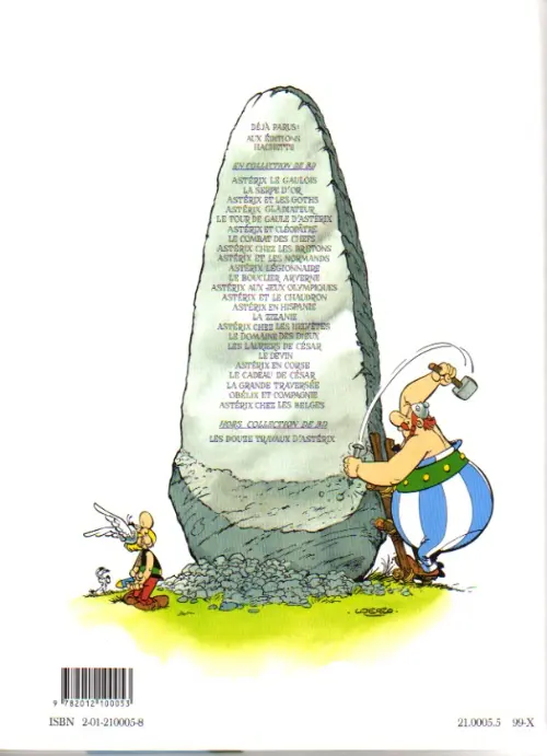 Verso de l'album Astérix Tome 5 Le tour de Gaule d'Astérix