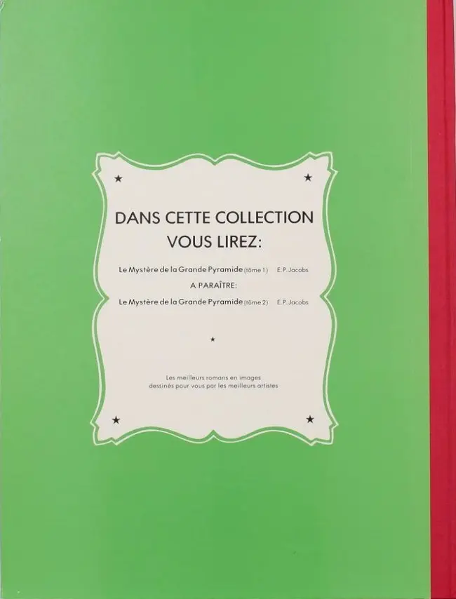 Verso de l'album Blake et Mortimer Tome 3 Le Mystère de la Grande Pyramide - Le Papyrus de Manéthon