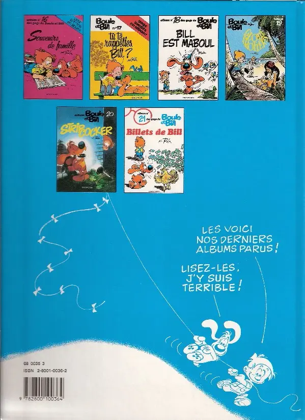 Verso de l'album Boule & Bill Tome 7