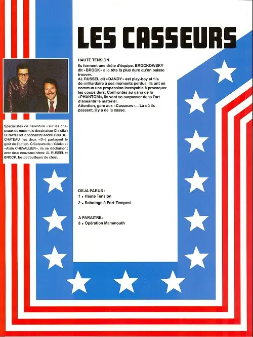 Verso de l'album Les Casseurs Tome 1 Haute tension