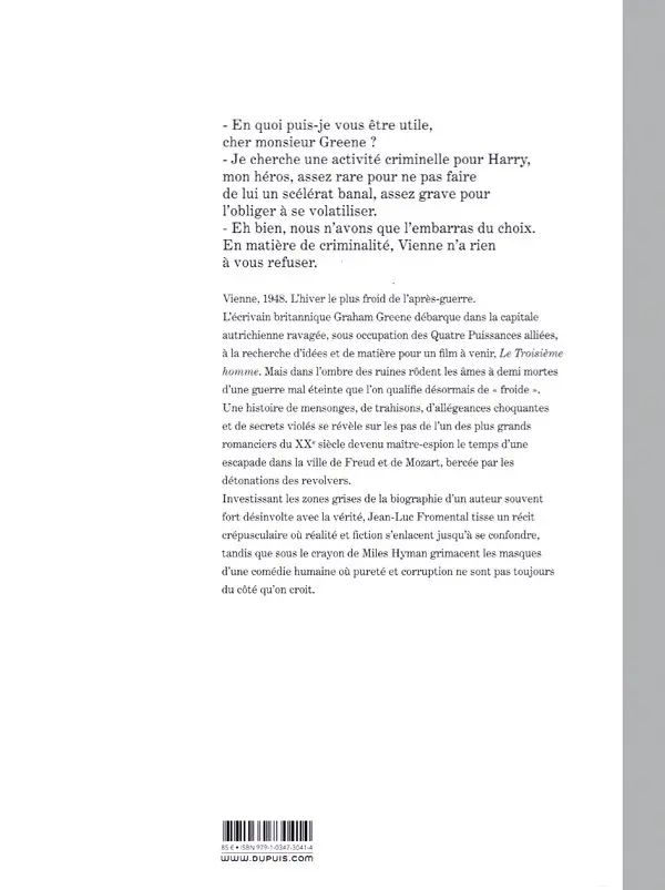 Verso de l'album Le Coup de Prague