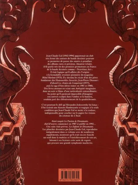 Verso de l'album Diosamante Tome 1 La Passion de Diosamante