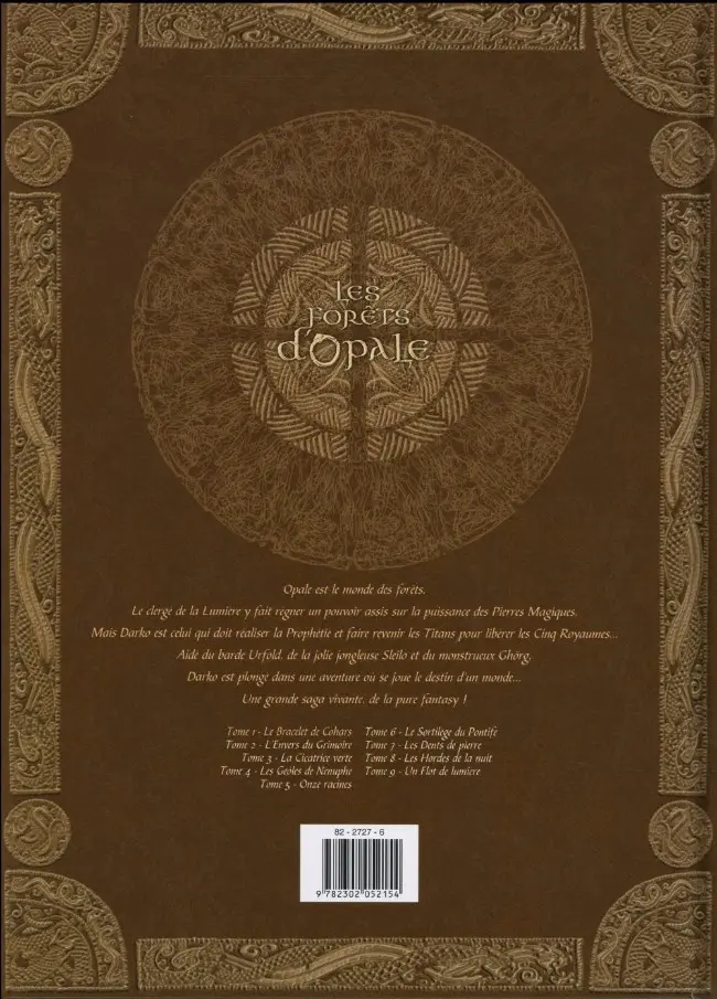 Verso de l'album Les Forêts d'Opale Tome 1 Le bracelet de Cohars