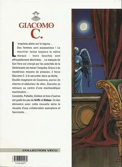 Verso de l'album Giacomo C. Tome 2 La chute de l'ange