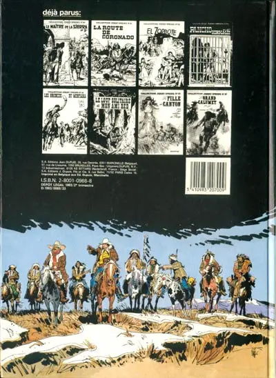 Verso de l'album Jerry Spring Tome 10 Le maître de la Sierra