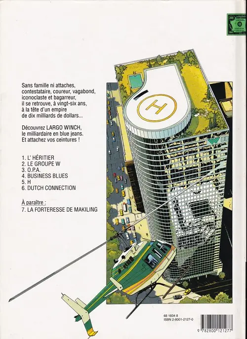 Verso de l'album Largo Winch Tome 5 H