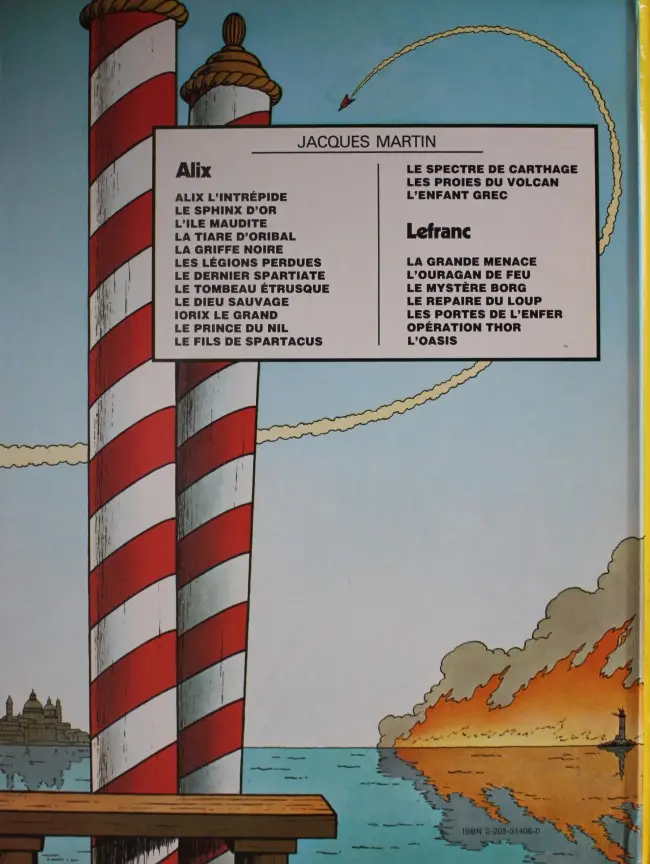 Verso de l'album Lefranc Tome 6 Opération Thor