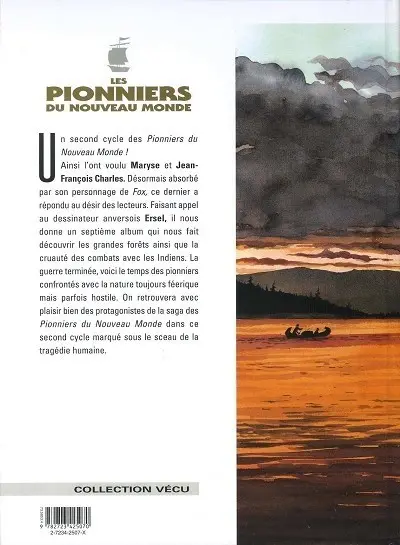 Verso de l'album Les Pionniers du Nouveau Monde Tome 7 Crie-dans-le-vent