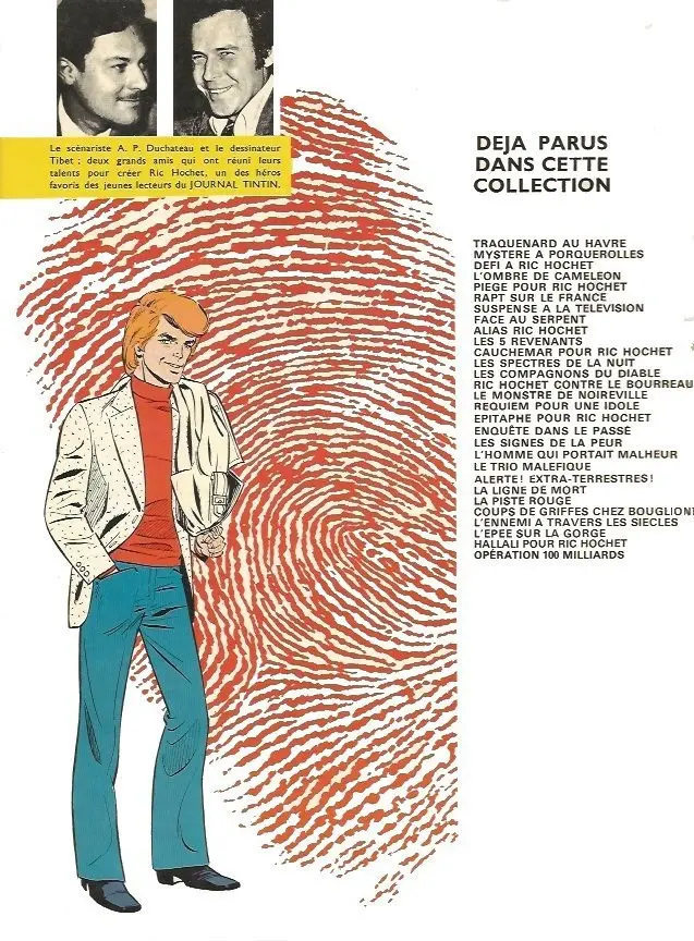 Verso de l'album Ric Hochet Tome 7 Suspense à la télévision