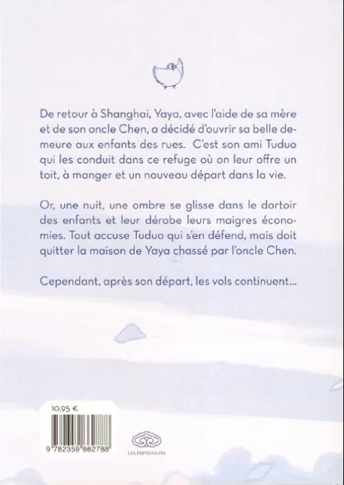 Verso de l'album La balade de Yaya Le fantôme de l'orphelinat