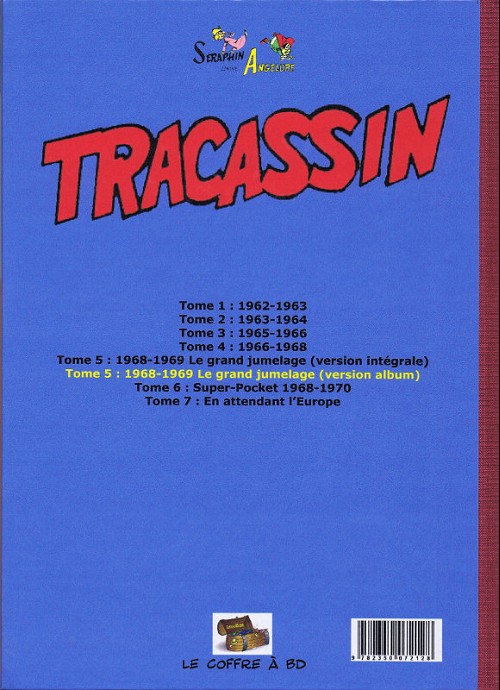 Verso de l'album Tracassin Intégrale 5bis 1968-1969 Le grand jumelage (Version album)