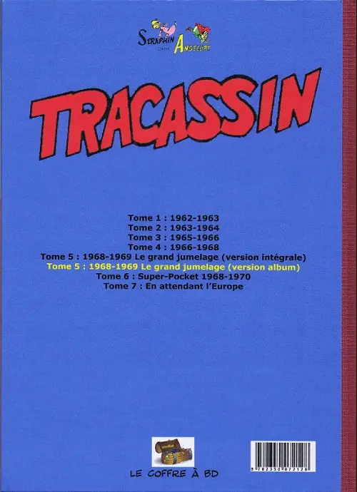 Verso de l'album Tracassin Intégrale 5bis 1968-1969 Le grand jumelage (Version album)