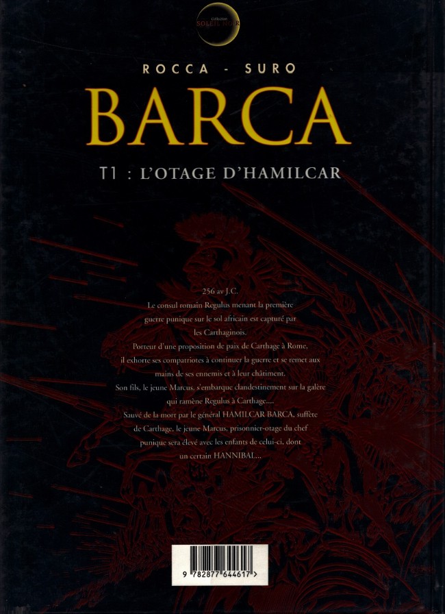 Verso de l'album Barca Tome 1 L'Otage d'Hamilcar