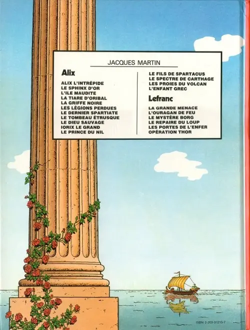 Verso de l'album Alix Tome 15 L'enfant grec