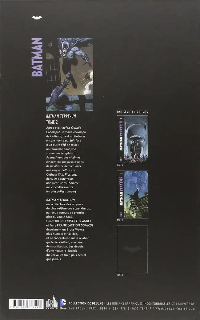 Verso de l'album Batman : Terre-Un Tome 2