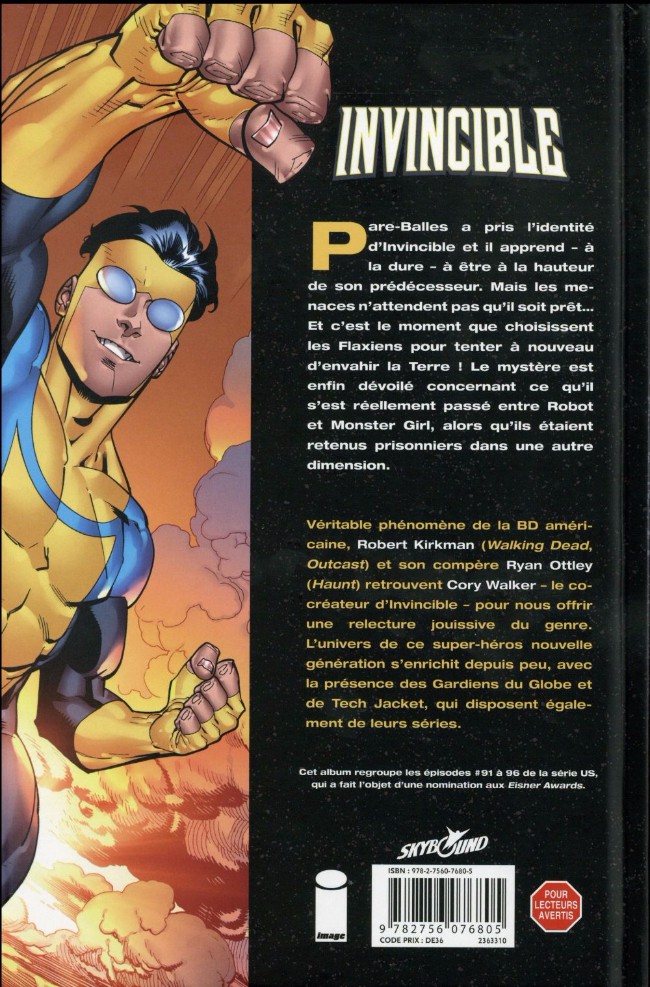 Verso de l'album Invincible Tome 17 Nouvelle donne