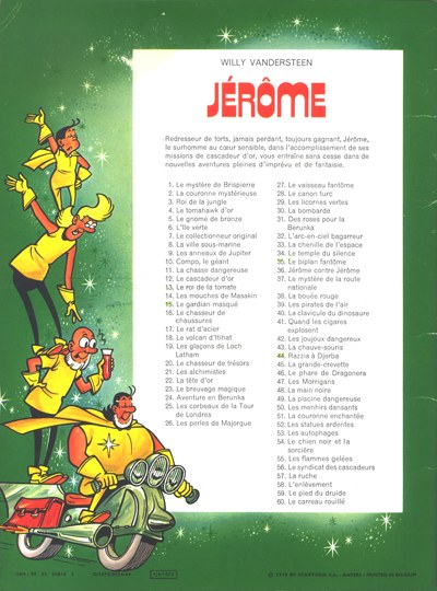 Verso de l'album Jérôme Tome 60 Le carreau rouillé