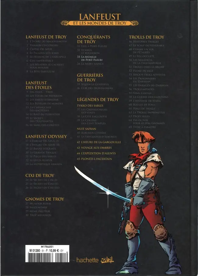 Verso de l'album Lanfeust et les mondes de Troy Tome 33 Les Conquérants de Troy - La Bataille de Port-Fleuri