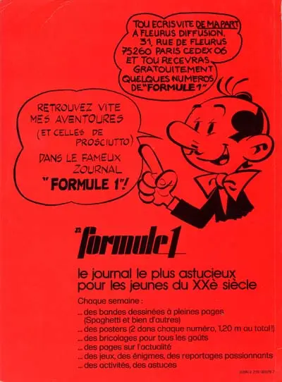 Verso de l'album Spaghetti Tome 16 Y'a des os dans le spaghetti